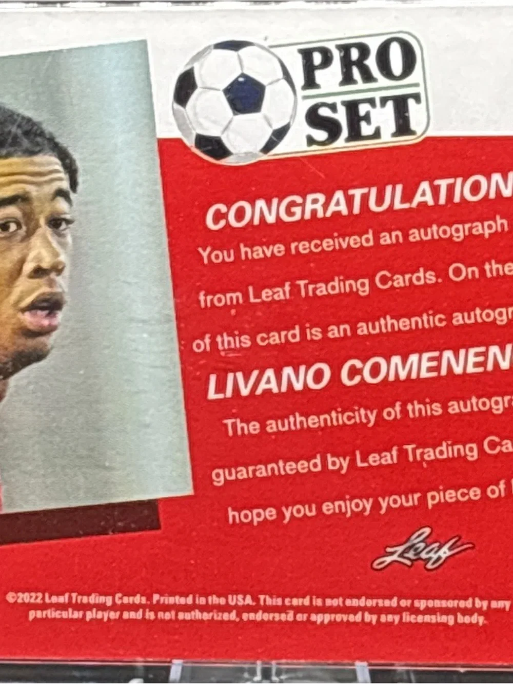 Pro Set Livano Comenencia Signed Rookie Trading Card